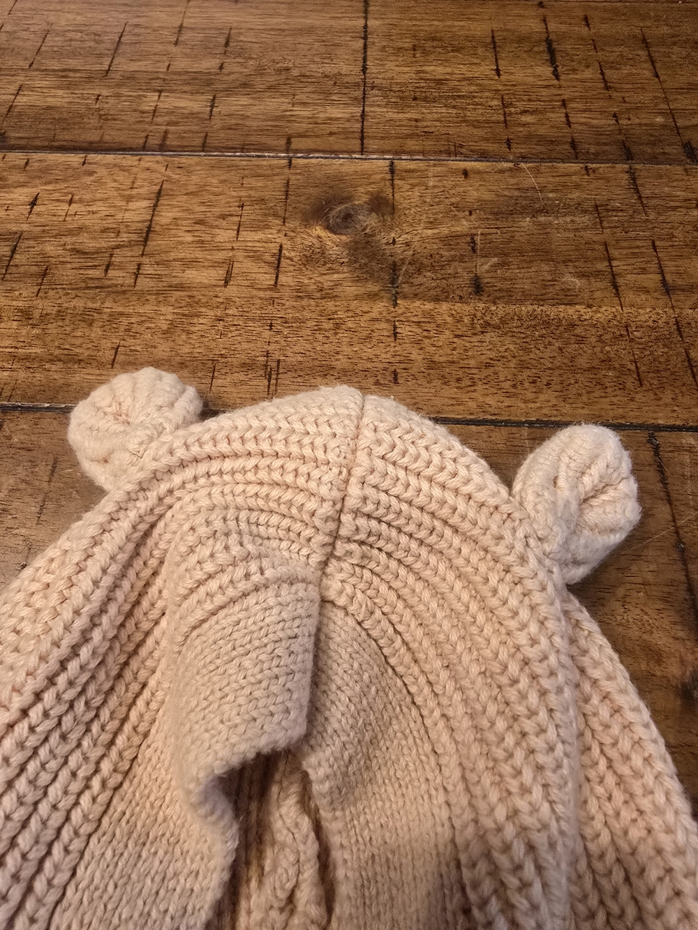 Jamie Kay Peach Knit Hooded Cardigan with Ear Detail - Picture 6 of 10